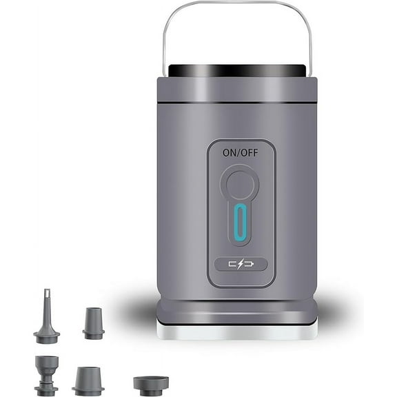 Electric Air Pump for InflatablesAir Mattress Pump with 5 Nozzles and 3 LDE Light Modes, Deflation & Inflatable Pump Perfect for Pool Floats,Outdoor Camping,Inflatable Cushion