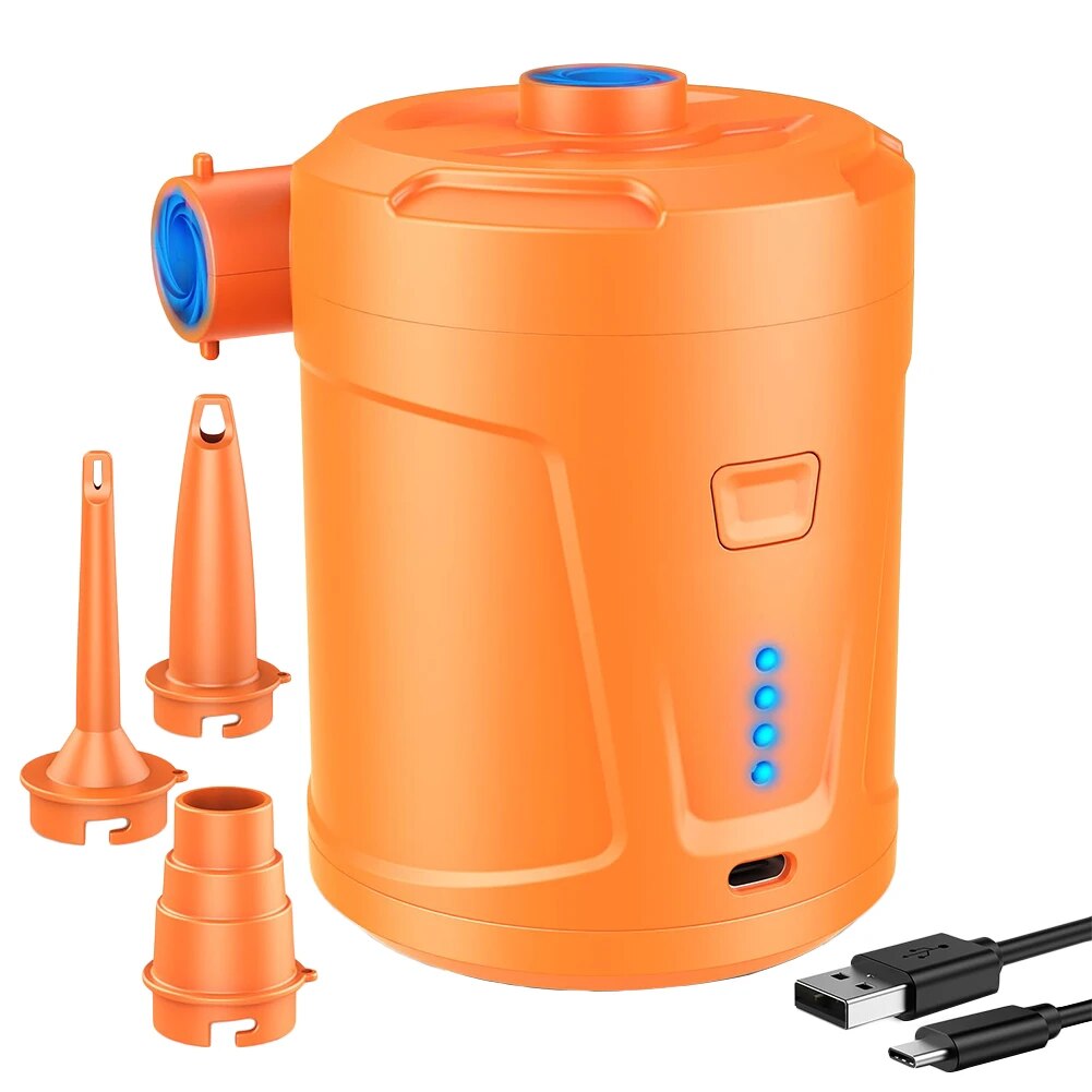 Electric Air Pump Inflator Battery Rechargeable Air Compressor Portable