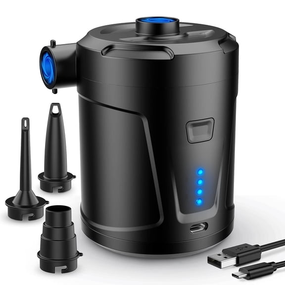 Electric Air Pump, Portable Air Pump with Fast Inflating/Deflating, Rechargeable Electric Pump