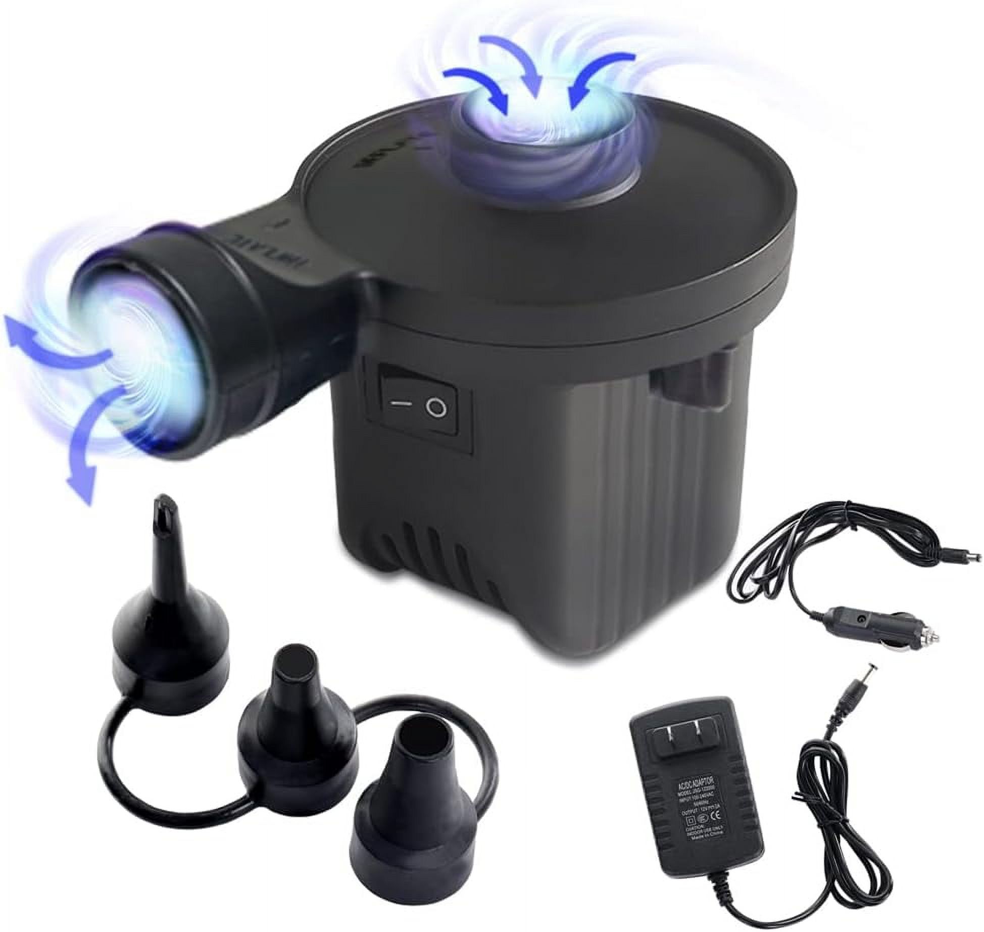 Electric Air Pump, Portable QuickFill Air Mattress Pumps for