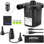 Electric Air Pump Quick-Fill Inflator & Deflator with 3 Nozzles, Lightweight & Portable Rechargeable Air Pump Perfect for Air Beds, Air Mattresses, Pool Toys & Inflatable