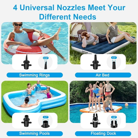 Electric Air Pump for Inflatables 600W Air Mattress Pump