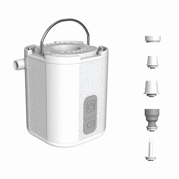 Electric Air Pump with 3 Level Camping Light for Mattress, Air Bed, Vacuum White