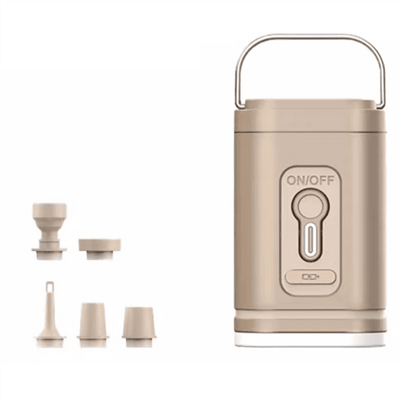 Electric Air Pump with Lights Mini Wireless Air Compressor USB Charging Inflator/Deflator Pumps for Outdoor Camping B