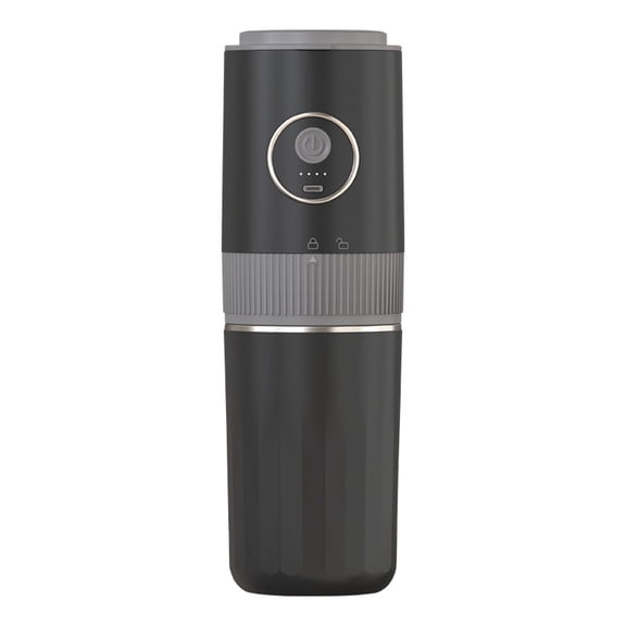 Electric All-in-One Coffee Maker and Grinder, 350ml Portable Travel Brewer with 304 Stainless Steel Filter, USB Rechargeable Bean Grinder for Car, Camping, and Office