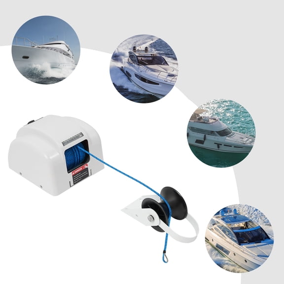 Electric Anchor Winch 45LBS, 12V Boat Anchor Winch with Wireless Remote, 70FT/Min Retrieval Speed 100FT Rope 700LBS Capacity for Boats Kayaks, Automatic Drop Lift