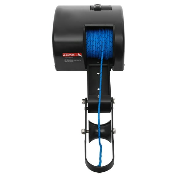 Electric Anchor Winch, 45lbs Anchor Capacity, Remote-Controlled, Heavy-Duty Rope with 700 lbs Breaking Strength, Boat Accessory