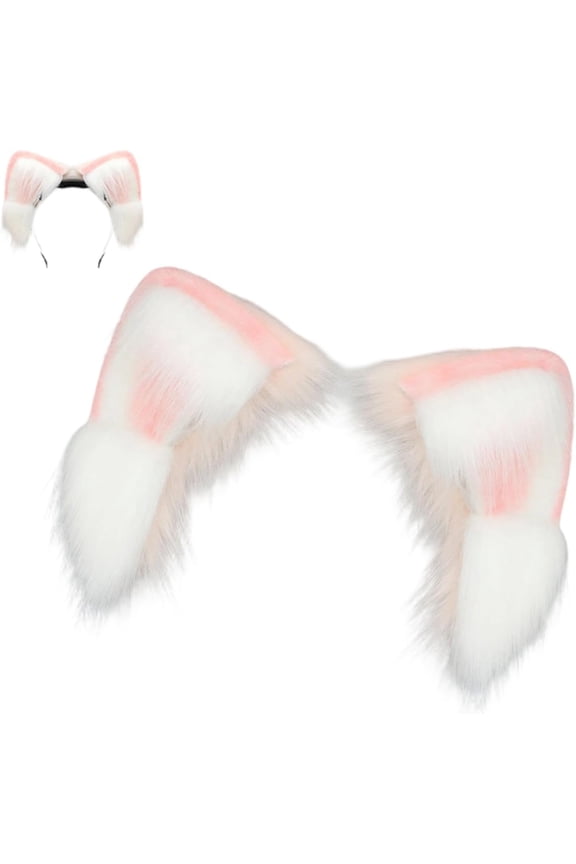 Electric Animal Ears Headband with Detachable/Replaceable,Gravity Touch activated Faux Cat Fox Wolf Dog Ears
