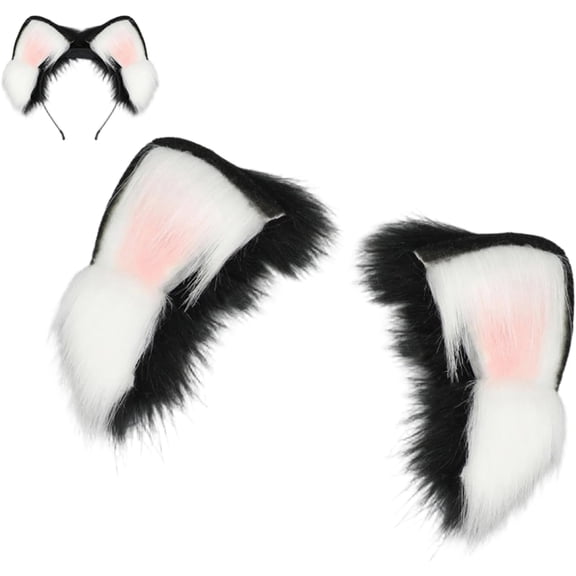 Electric Animal Ears Headband with Detachable/Replaceable,Gravity Touch activated Faux Cat Fox Wolf Dog Ears