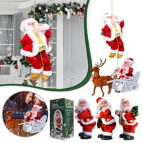 Electric Animated Santa Claus Decor with Music Motion Activated Holiday Sleigh Ride for Home Office Christmas Party Decoration Fun Gift Idea for All Ages