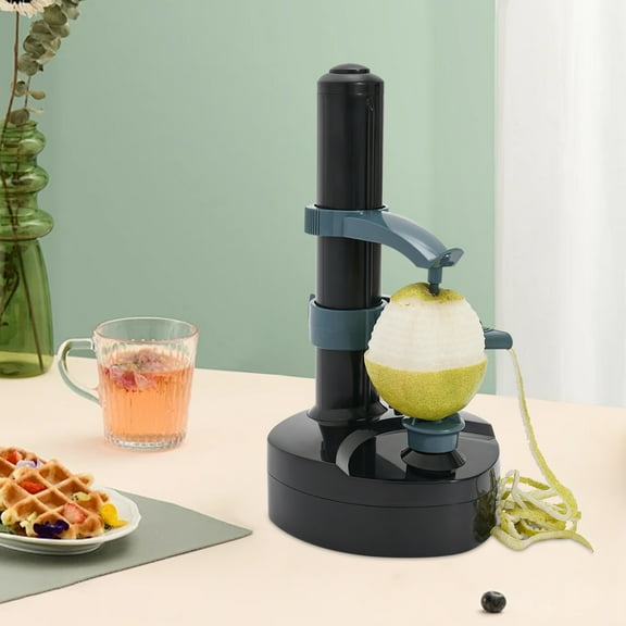 Electric Apple & Vegetable Peeler Machine, Automatic Fruit Peeler with Adjustable Cutter & Safety Design, Battery/Adapter Not Included