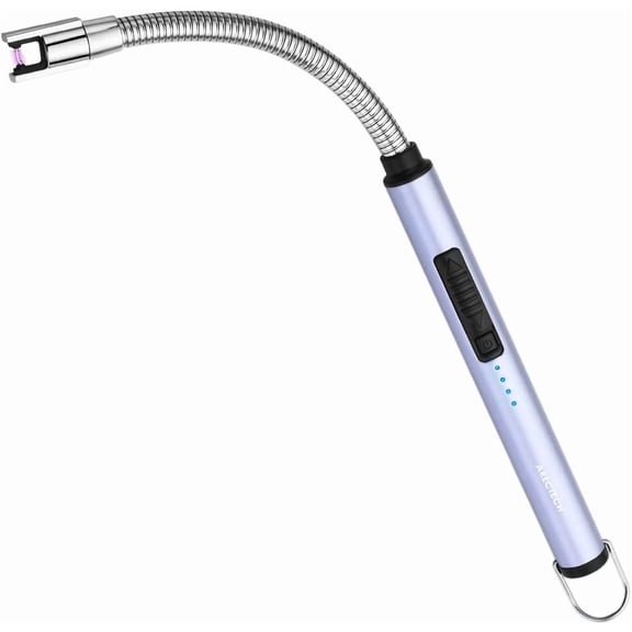 Electric Arc Candle Lighter Flameless Rechargeable USB Long Lighter for Candle Cooking BBQs Fireworks Blue