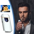 thumbnail image 1 of Electric Arc Lighter USB Rechargeable Windproof Flameless Plasma with Battery Indicator for Fire, Cigarette, Candle - Outdoors Indoors | (Upgraded), 1 of 5