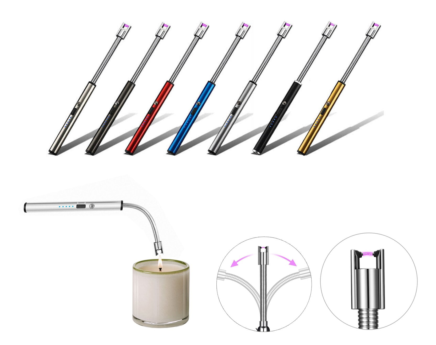 Electric Arc Lighter Windproof Electric Lighter Electric Candle