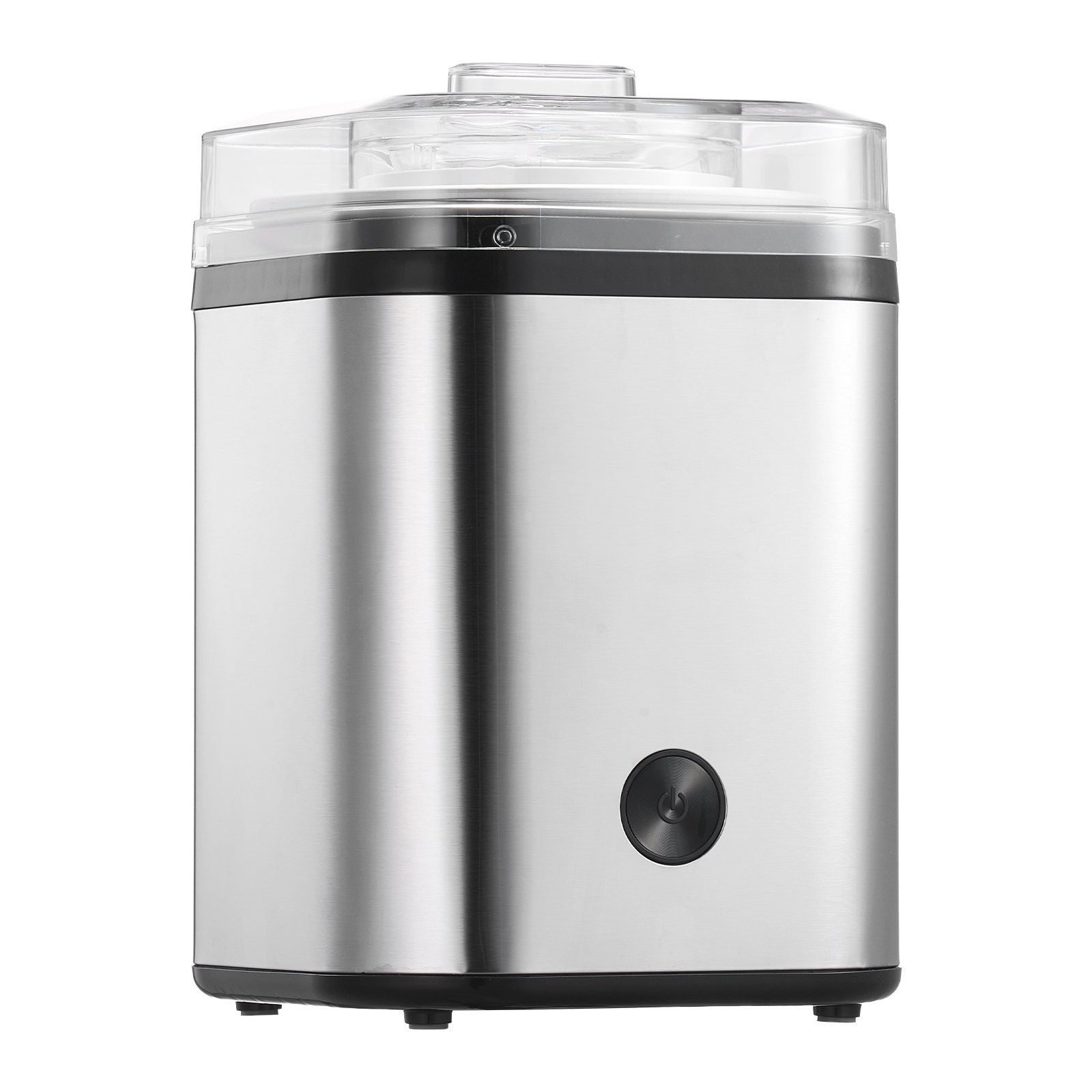 Electric Automatic Ice Cream Maker 2.11 Qt Large Capacity Stainless Steel Shell for Homemade Frozen Yogurt Fruit Sorbet Gelato Easy Operation Cleaning Silver