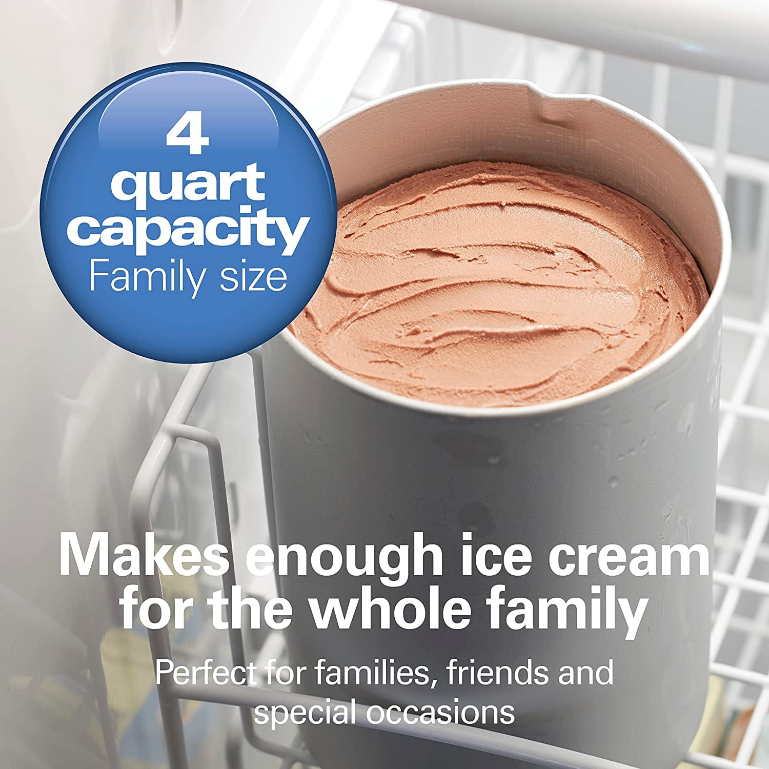 Electric Automatic Ice Maker & Yogurt , Makes Custard, Sorbet, Gelato and Sherbet, 4 Quart, White (68330N)