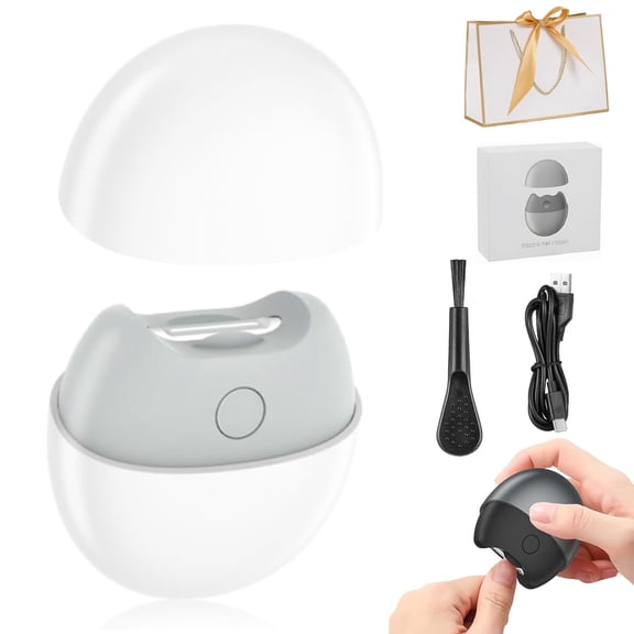 Electric Automatic Nail Trimmer - 2-Speed USB Rechargeable Nail Clipper with Magnetic Cover & Scrap Collector for Kids, Adults & Seniors(White)