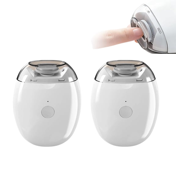 Electric Automatic Nail Trimmer - Rechargeable Fingernail Clipper & Grinder with LED Light, 3-Speed Quiet Design for Safe, Gentle Nail Care for Adults, Seniors & Babies(2PCS)