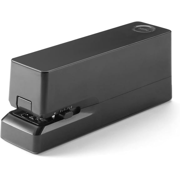 Electric Automatic Stapler for Desk, 25 Sheet Capacity, No Jam Technology, Adjustable Staple Placement, Battery or AC Powered, Black