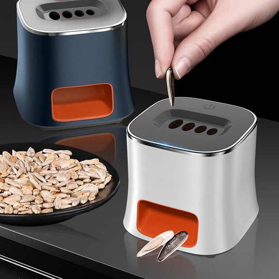Electric Automatic Sunflower Seeds Peeler Sheller with Brush & Charging Cable, ABS & Stainless Steel, 3.7V 500mAh Battery Powered