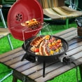 thumbnail image 1 of Electric BBQ Grill, Indoor/Outdoor Electric Grill for Indoor & Outdoor Use, Double Layer Design, Portable Removable Stand Grill, 1600W (Countertop BBQ Grill, Red), 1 of 9