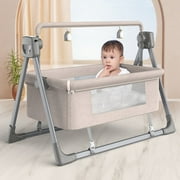 Electric Baby Cradle with Automatic Swing and Music Player Support Remote Control Baby Crib