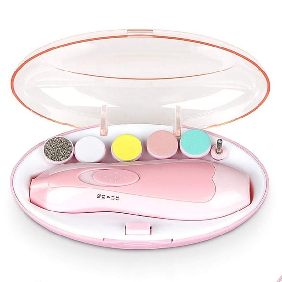 Electric Baby Nail Trimmer Kit Safe Infant File Clippers with LED Light