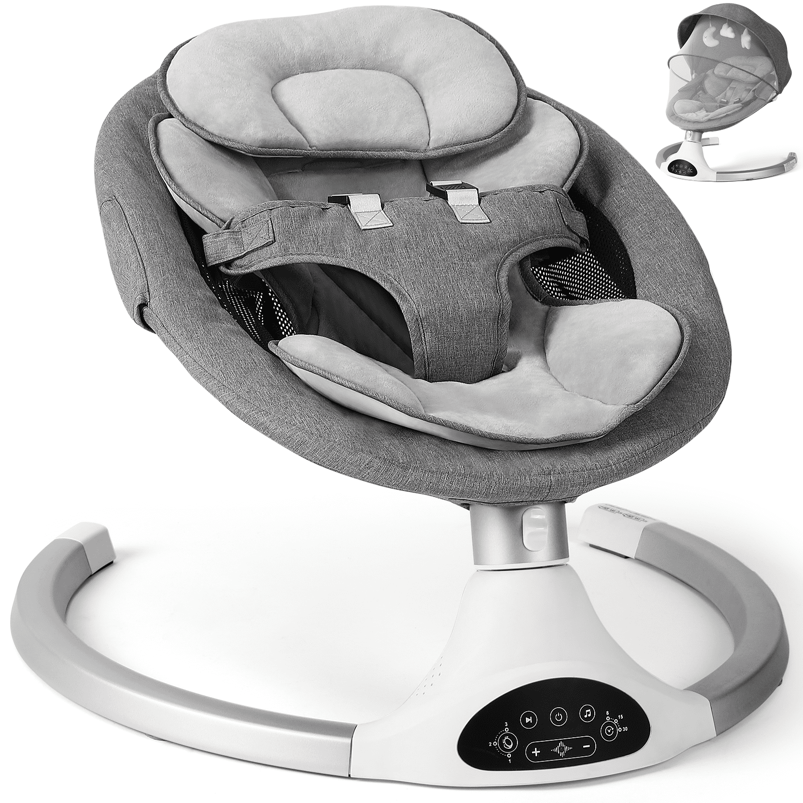 Electric Baby Swing, Portable Baby Rocker for Newborn Boy and Girl with
