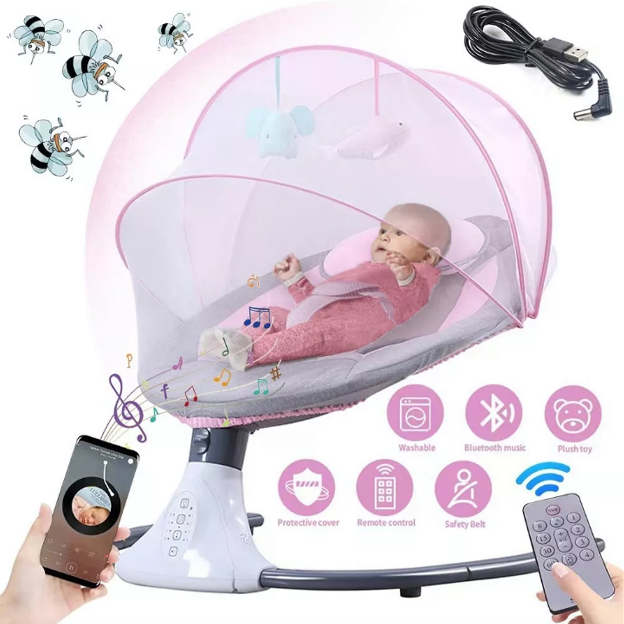 Ingenuity MultiDirection Compact Baby Swing with