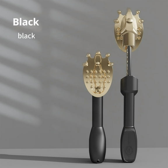 Electric Back Scratcher Extendable Effective Itch Relief Body Scratch Massage Tool for Home Travel (Black Color)