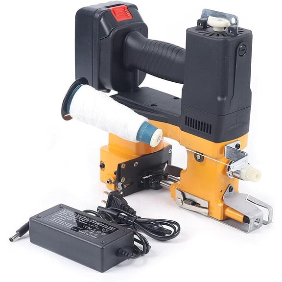 Electric Bag Sewing Machine Industrial Handheld Sewing Machine Heavy Duty Portable Electric Bag Stitching Closer Sack Seal Sewing Machine for Kraft Paper Bag, Woven Bag, Express Bag