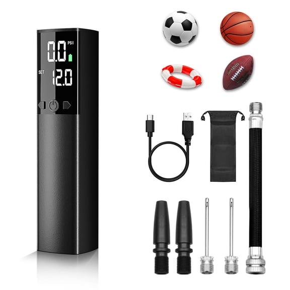 Electric Ball Pump, Air Pump Portable Fast Ball Inflation with Precise Pressure Gauge and Digital LCD Display for FootballOutdoor statue