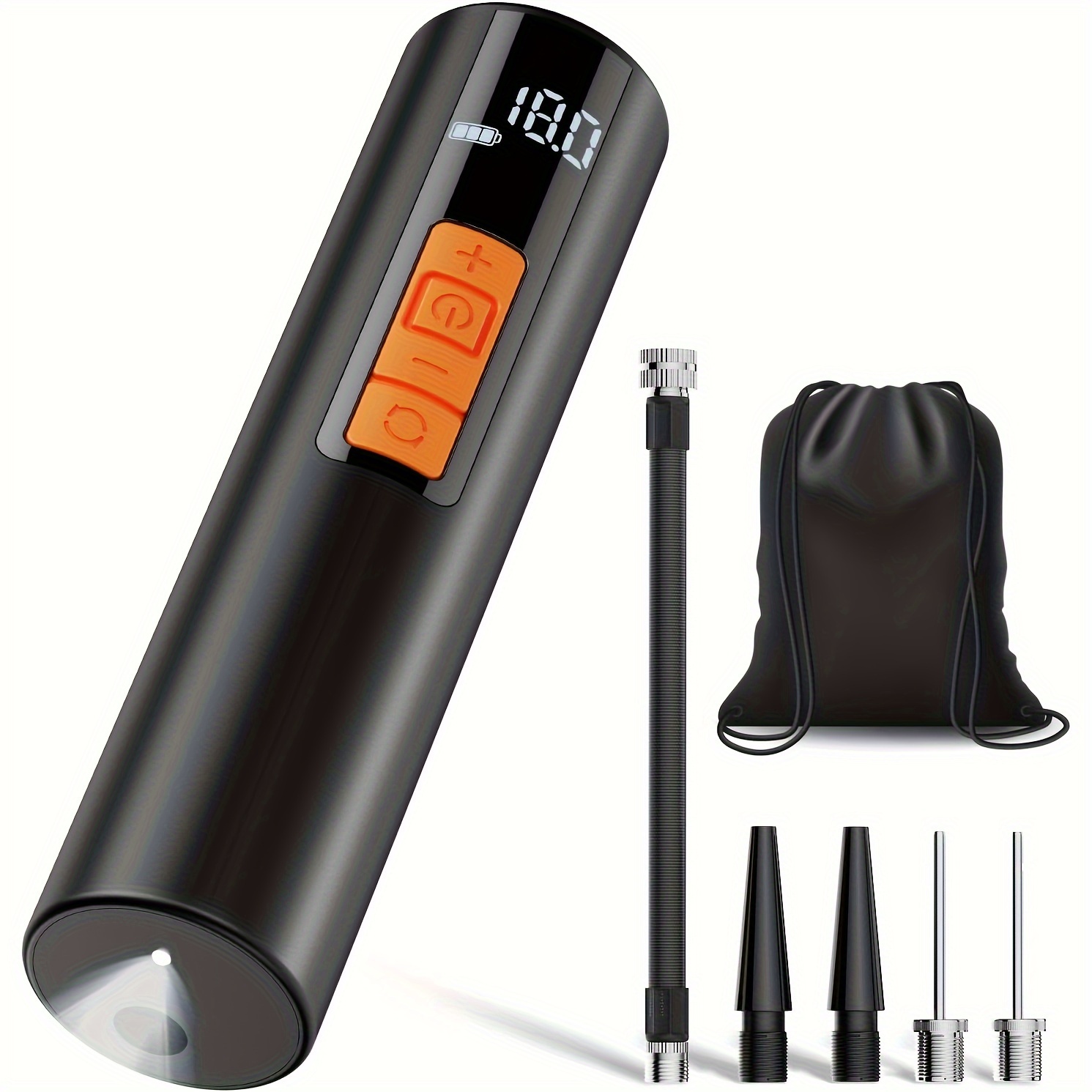 Electric Ball Pump Sports Balls, 18 PSI Fast Portable Ball Pump With