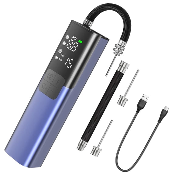 Electric Ball Pump with Pressure Gauge, Automatic Inflation Deflation for Sports Balls