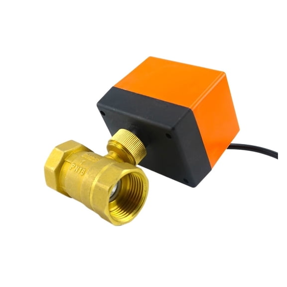 Electric Ball Valve 1/2" 3/4" 1" 1-1/4" Brass Motorized Female Thread 3-Wire 2-Control 2-Way