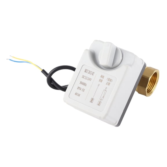 Electric Ball Valve 12V,24V: 2,Wire, Normally Closed, 6N.M, for Water/Glycol, DN25/1" Thread