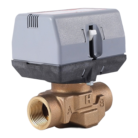 Electric Ball Valve With Actuator DN15 DN20 DN25 Two Way Brass Body Internal Thread PN16 Precise Electric Control Robust Construction Secure Installation(DN15)