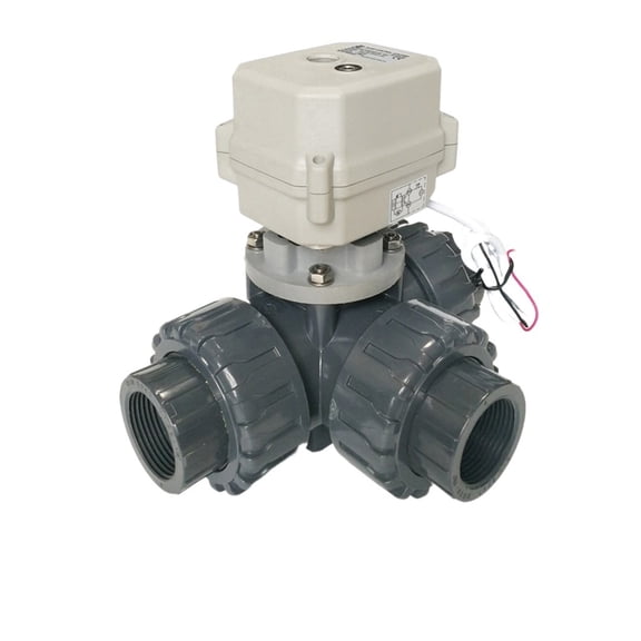Electric Ball Valve DN40 3-WAY Electric Motorized Ball Valve 11/2" Electric Actuated Water Valve Used For Swiming Pool ,Easy to Operate
