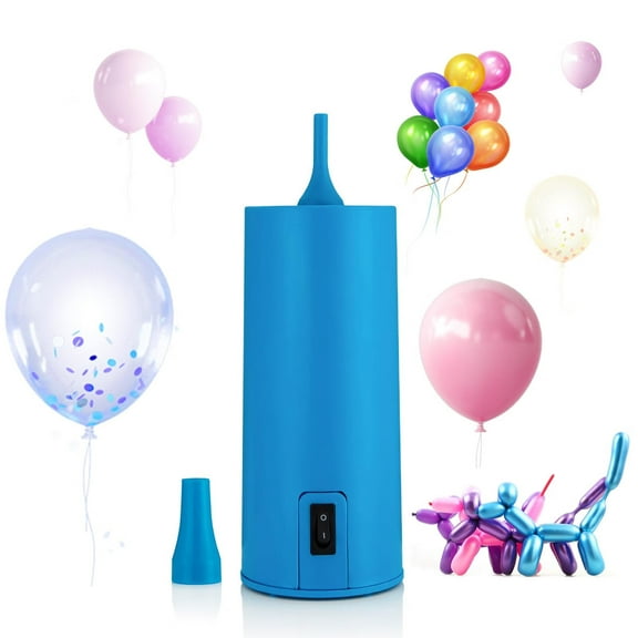 Electric Balloon Pump, Air Pump - Portable Inflator, Air Pump for All Balloons, Long Animal Twisty Curly Balloon, Foil Balloons, Inflador De Globos for Birthday Party, Kids' Party (Sky Blue)