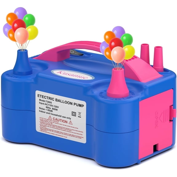 Electric Balloon Pump, Balloon Inflator Machine for Balloons at , Portable Dual Nozzle Air Pump Balloon Inflator/Blower Bulk Balloons Filling for Party Decoration(110V)