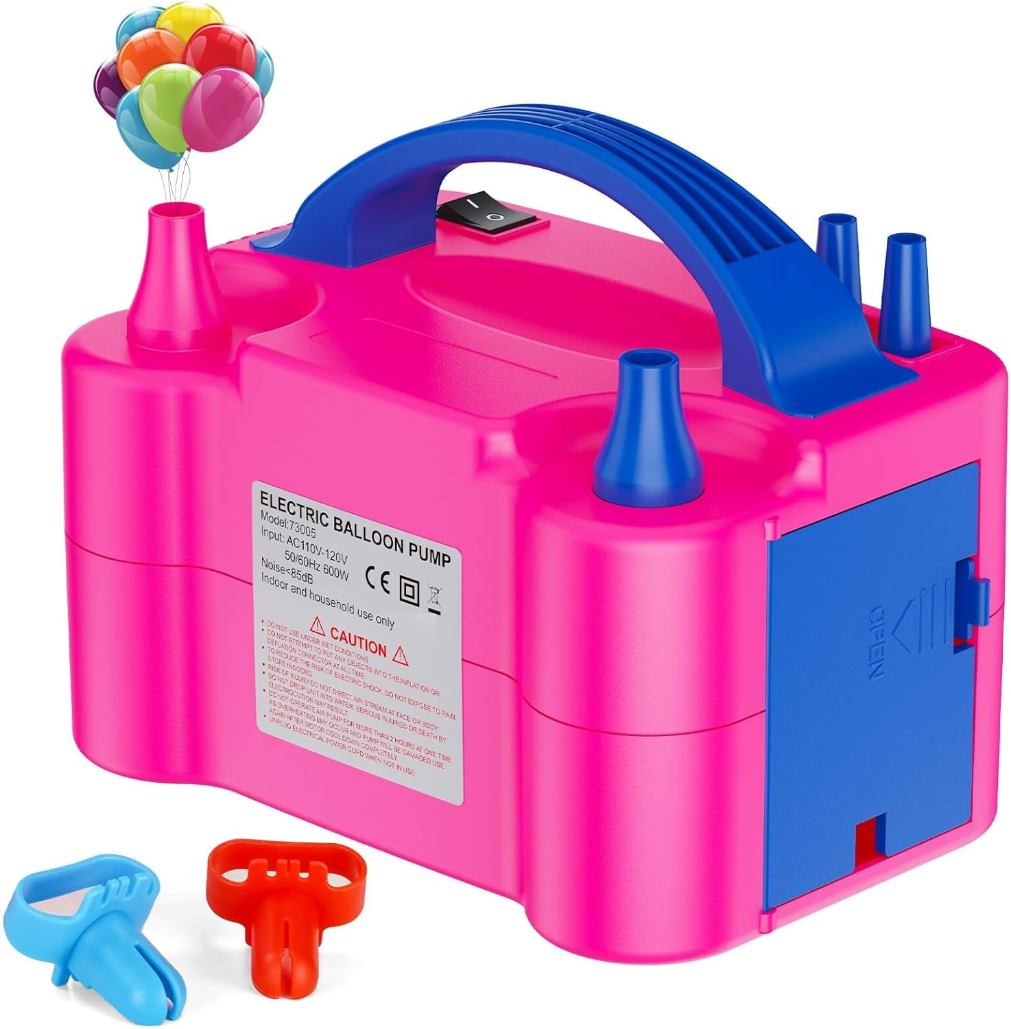 Electric Balloon Pump, Portable Dual Nozzle Electric Balloon Inflator ...