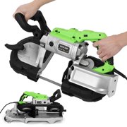 PartyKindom Multipurpose Tabletop Band Saw for Metal Cutting with Fast Blade Change and LED Light