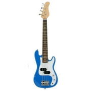 Electric Base Guitar, Small Scale 36 Inch Childrens Sized Mini, Color Blue
