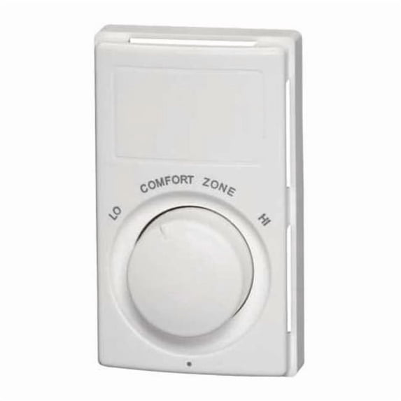 Electric Baseboard Heater Thermostat, 1 Poles, Northern White, 120/208 ...