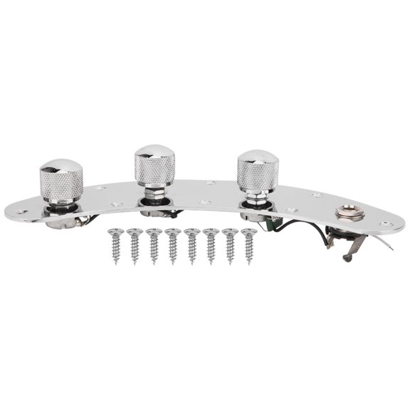 Electric Bass Control Plate Assembly Silver Guitar Musical Instrument Accessories