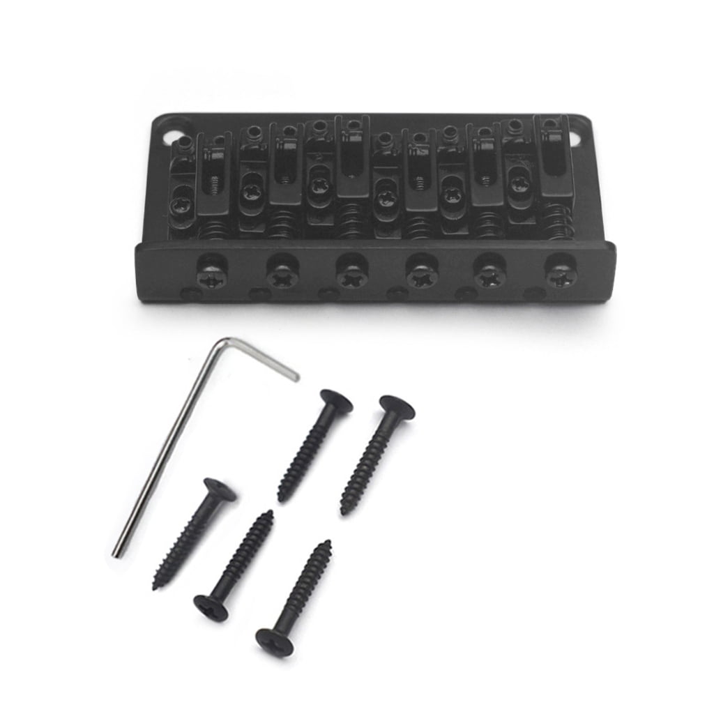 Electric Bass Fixed Bridge 6 String Double Channel Professional Bass Accessory Fixed Bridge Bass Guitar Part for Guitar