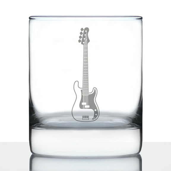 Bevvee Whiskey Rocks Glass 10.25 oz Bass Electric Gifts for Fishing Enthusiasts Glassware & Drinkware