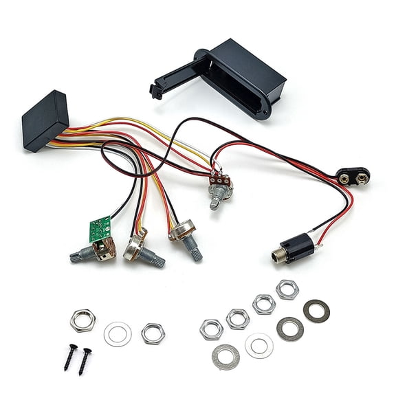 Electric Bass Pickup Preamp Set Pickup Modification Set Suitable for Dynamic Sound Ranges and Effortlessly Installation