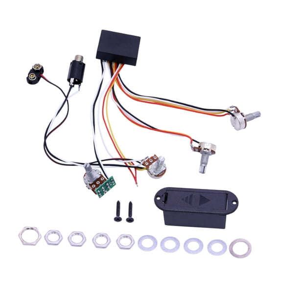 Electric Bass Preamp Pickup Tone Control Low Noise Performance for 4 String Bass Guitar Installation