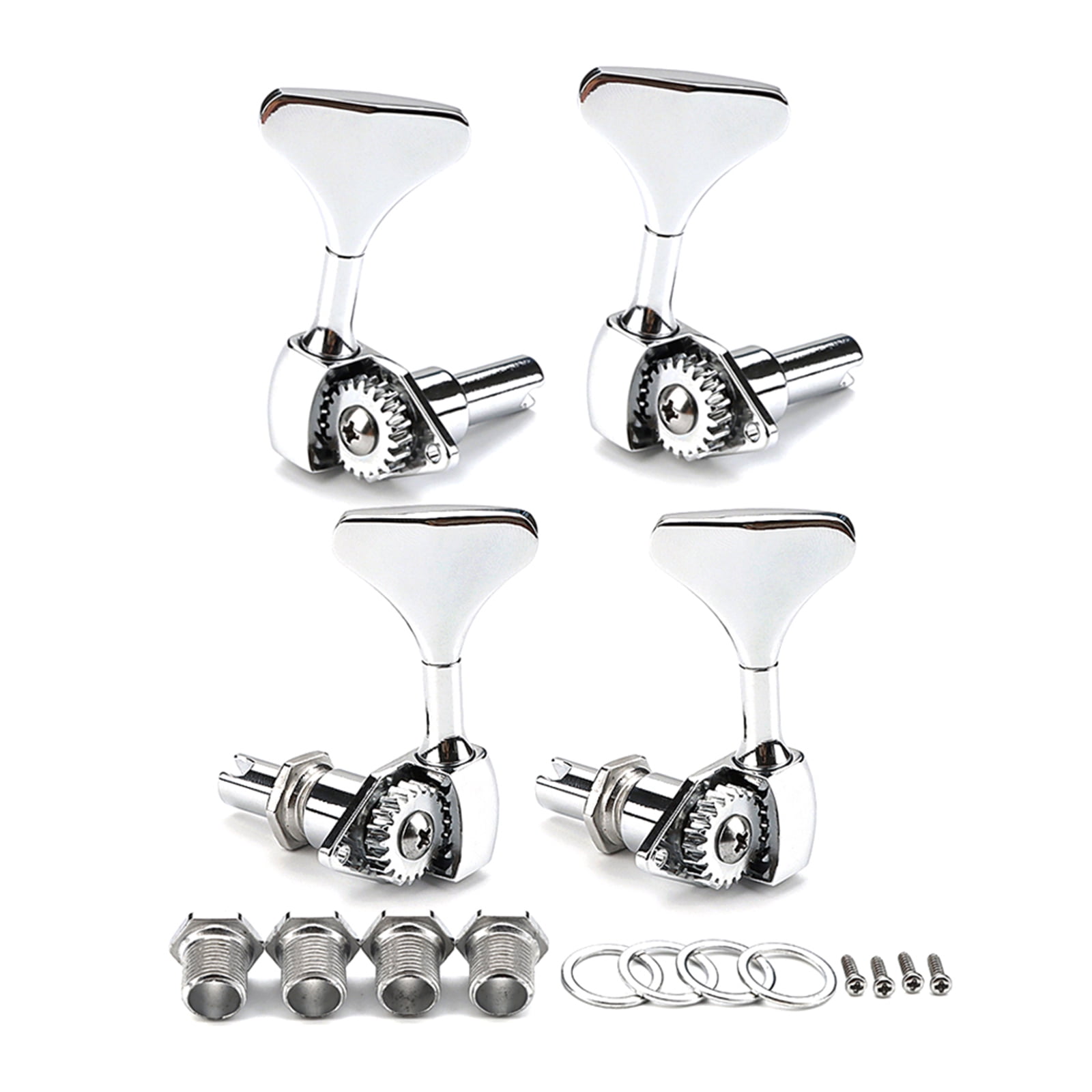 Electric Bass Tuner Peg 4 String Bass Machine Head Knobs Open Gear Bass Tuning Pegs for Electric Guitar Bass Hardware